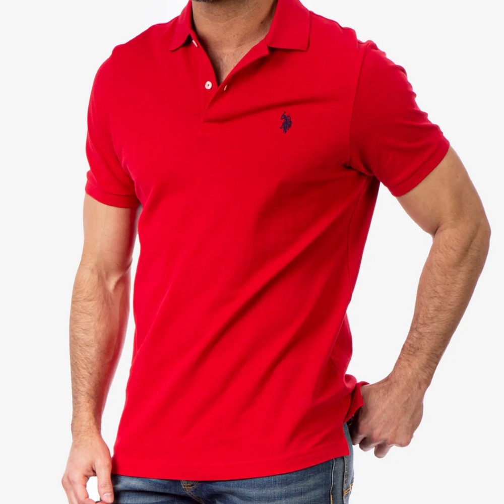 US Polo Association Men's Red Polo Shirt